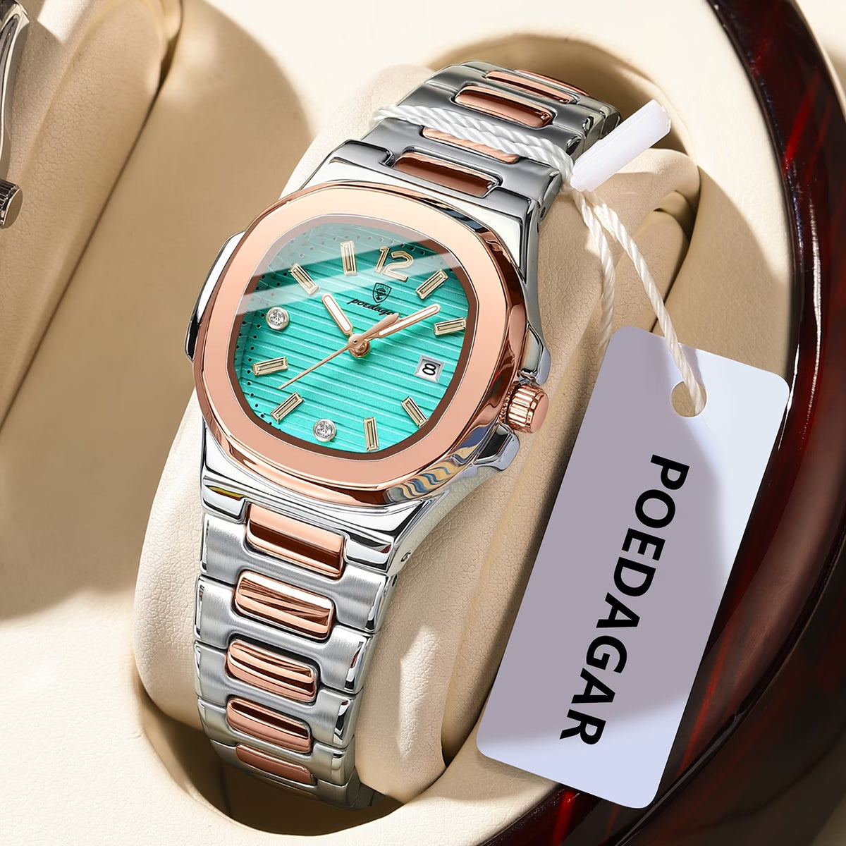 POEDAGAR Mujer Plateado – Esfera de Colores | Cuarzo