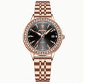 POEDAGAR Mujer Rose Gold – Esfera Negra | Cuarzo Elegante