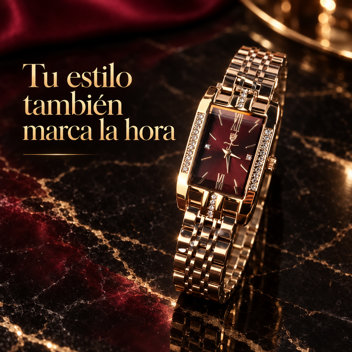 POEDAGAR Mujer Elegante – Rose Gold | Cuarzo