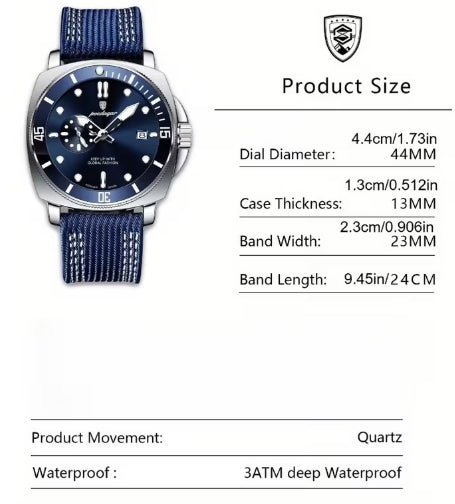 POEDAGAR | Reloj Analógico de Lujo para Hombre