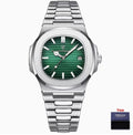 POEDAGR Reloj de hombre de Acero Inoxidable y con Calendario